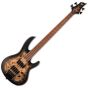 ESP LTD D-4 Electric Bass Black Natural Burst Satin, LD4BPBLKNBS