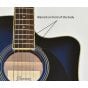 Ibanez PF15ECEWC-TBS PF Series Acoustic Guitar-Transparent Blue Sunburst High Gloss Finish 0754, PF15ECEWCTBS.B 0573