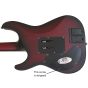 Schecter C-1 Platinum FR-S Guitar Crimson Red Burst Satin B-Stock 0722, 793