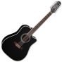 Takamine EF381SC Legacy Series 12 String Acoustic Guitar in Gloss Black Finish, TAKEF381SC