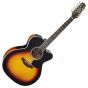 Takamine P6JC-12 BSB Pro Series 6 Cutaway 12 String Acoustic Guitar in Brown Sunburst Finish, TAKP6JC12BSB
