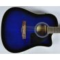 Ibanez PF15ECEWC-TBS PF Series Acoustic Guitar in Transparent Blue Sunburst High Gloss Finish SA150300754, PF15ECEWCTBS.B 0754