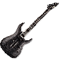 ESP LTD MH-401NT QM Electric Guitar in See Thru Black, MH-401NT QM STBLK