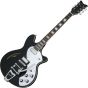 Schecter T S/H-1B Semi-Hollow Electric Guitar in Black Pearl Finish, 292