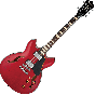 Ibanez Artcore Vintage AFV10ATRL Hollow Body Electric Guitar in Transparent Cherry Red Low Gloss Finish, AFV10ATRL