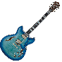 Ibanez Artstar AS153 Semi-Hollow Electric Guitar in Jet Blue Burst with Case, AS153JBB