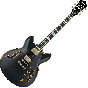 Ibanez Artstar Vintage ASV100DG Semi Hollow Electric Guitar in Black Low Gloss, ASV100DGBKL