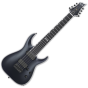 ESP E-II HRF NT-8 Baritone 8-String Electric Guitar Black Satin, EIIHRFNT8BBLKS