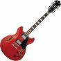 Ibanez Artcore AS7312 12-String Hollow Body Electric Guitar Trans Cherry Red, AS7312TCD