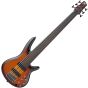 Ibanez SRF706 Fretless Electric Bass Brown Burst Flat, SRF706BBF