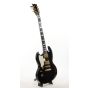 ESP Viper Standard Distressed Vintage Black Left Hand Electric Guitar, EVPIIDVBKLH