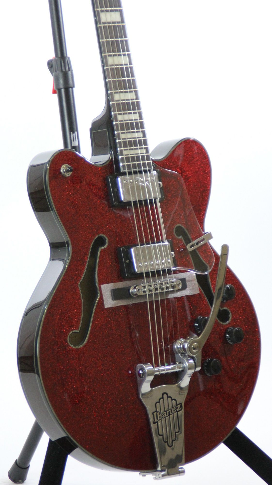 Ibanez AFD75T Artcore Red Sparkle Hollow Body Electric Guitar 6