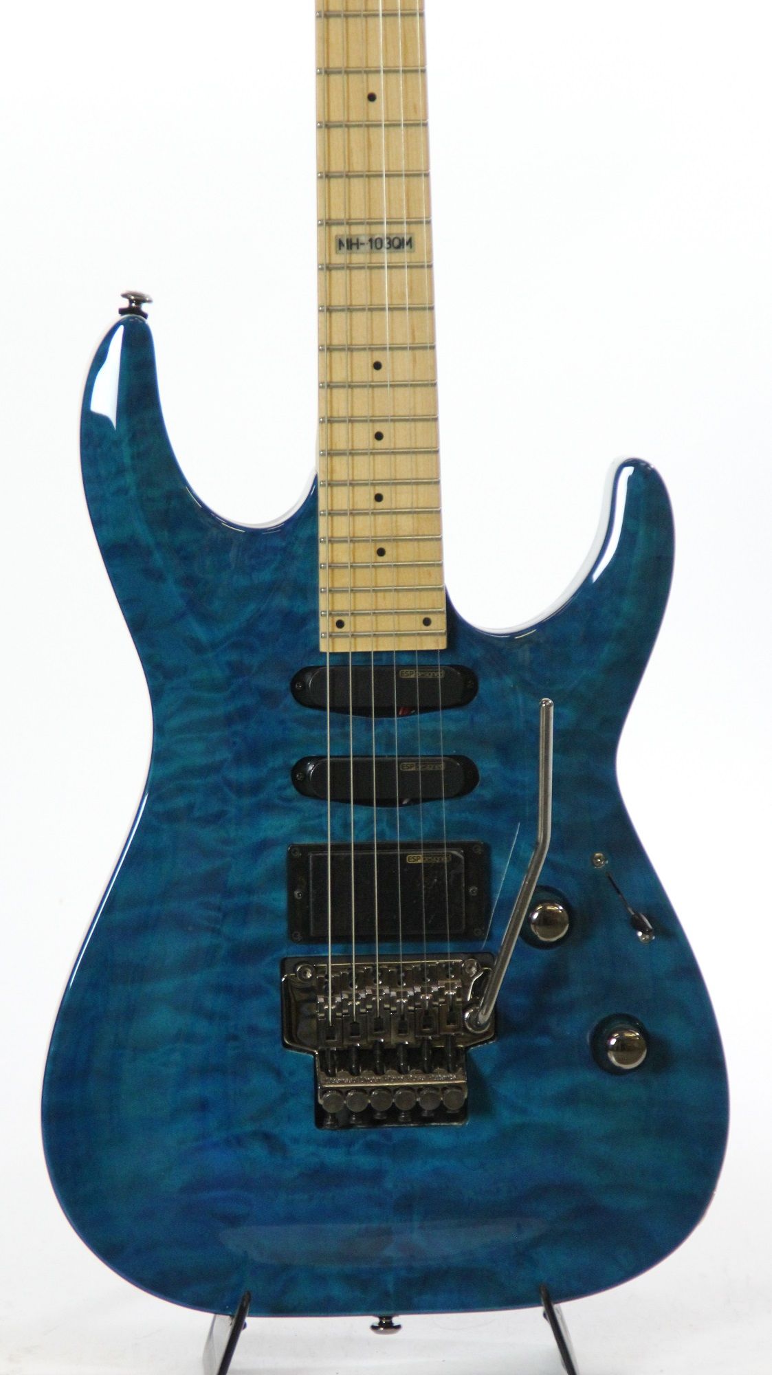 ESP LTD MH103QM STB See Thru Blue Electric Guitar Sample/Prototype 6